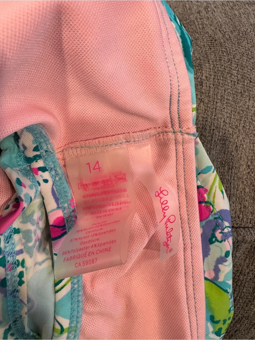 Lilly Pulitzer Bali Blue Sway tankini set 14 - Picture 4 of 5